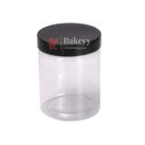 Transparent Storage Jar with Black Lid | Cookie Jar | Pack of 10 | Airtight and Reusable | Multi Purpose Jar | - Bakeyy.com - India - Transparent Storage Jar with Black Lid | Cookie Jar | Pack of 10 | Airtight and Reusable | Multi Purpose Jar | - 500ml x11x8