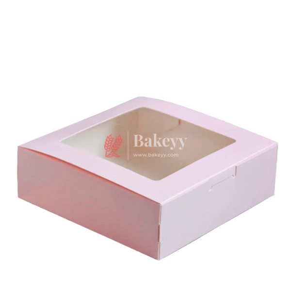 4 Brownie Box Pink Color  | With Window