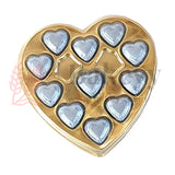 11 Cavity Golden Heart-Shaped Cavity Box | Chocolate tray | Valentine Chocolate Box | Chocolate Packaging Box | Gift Box | Pack of 10
