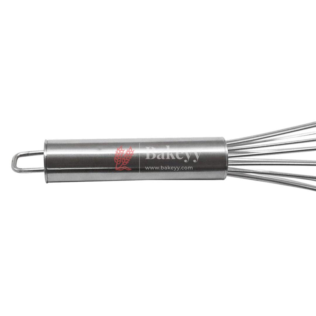 Heavy Stainless Steel Whisk, Whisk Egg Beater | Wisk Manual Whisk Balloon Whisk Stirring | 3 Different Size - Bakeyy.com - India - Heavy Stainless Steel Whisk, Whisk Egg Beater | Wisk Manual Whisk Balloon Whisk Stirring | 3 Different Size - Small / 8" inch