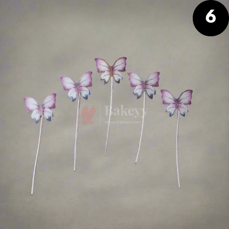 10 pcs shiny butterfly Birthday Cake Topper| decoration Toppers| Bday Decorations Items | - Bakeyy.com - India - 10 pcs shiny butterfly Birthday Cake Topper| decoration Toppers| Bday Decorations Items | - Color 6