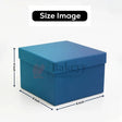 Premium Dual Shade Royal Blue Glitter Finish Rigid Hamper Box | Pack Of 1 - Bakeyy.com - India - Premium Dual Shade Royal Blue Glitter Finish Rigid Hamper Box | Pack Of 1 - 8x8x4 Inch