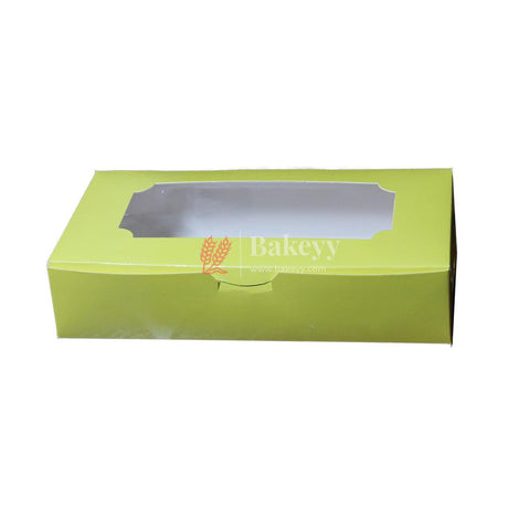 6 Brownie Box Yellow Color | With Window - Bakeyy.com - India - 6 Brownie Box Yellow Color | With Window - Pack Of 10