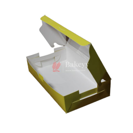 2 Brownie Box Yellow Color | With Window - Bakeyy.com - India - 2 Brownie Box Yellow Color | With Window - Pack Of 10