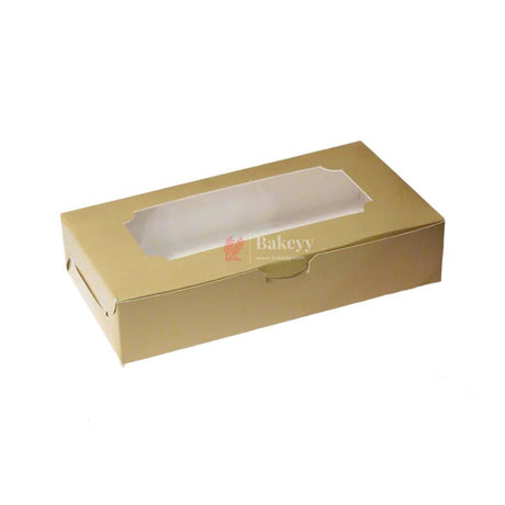 6 Brownie Box Gold Color | With Window - Bakeyy.com - India - 6 Brownie Box Gold Color | With Window - Pack Of 10