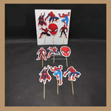 6pcs Spiderman theme Birthday Cake Topper| Cupcake Toppers| Bday Decorations Items - Bakeyy.com - India - 6pcs Spiderman theme Birthday Cake Topper| Cupcake Toppers| Bday Decorations Items - Default Title