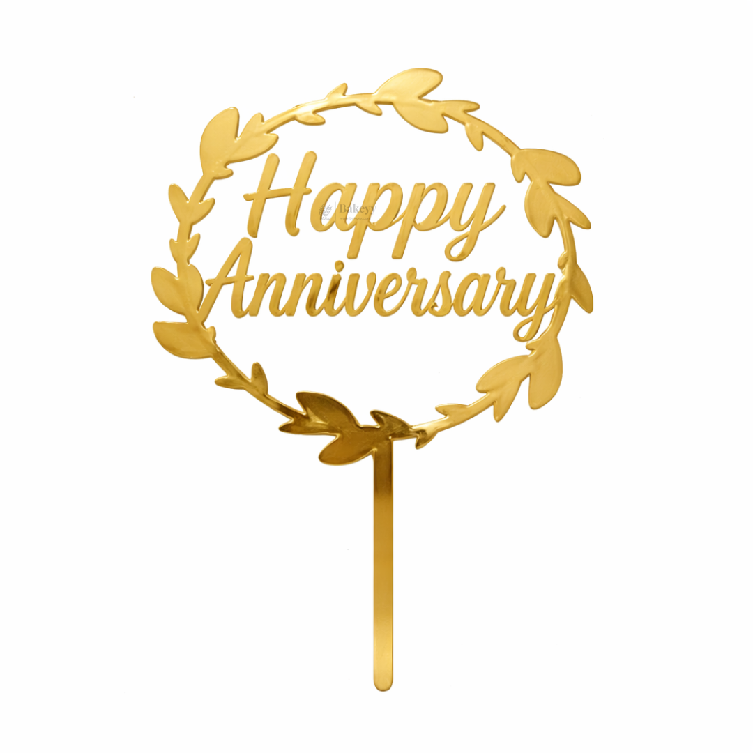 6 Inch | Happy Anniversary Cake Topper | Pack of 5