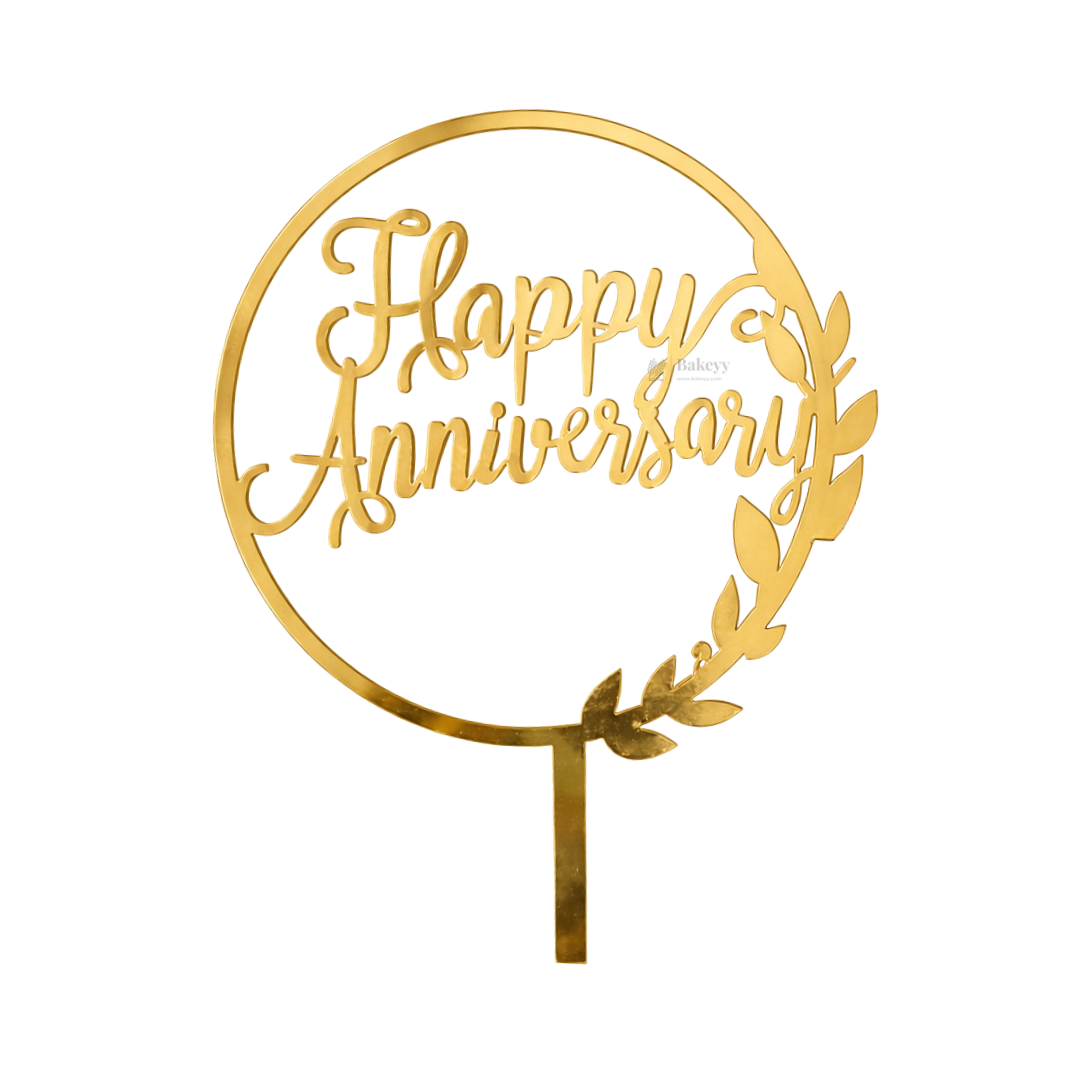 6 Inch | Happy Anniversary Cake Topper | Pack of 5