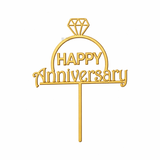 6 Inch | Happy Anniversary Cake Topper | Pack of 5