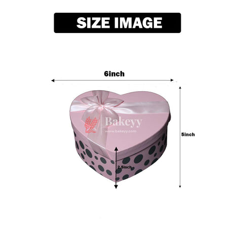 6x5x2.5 Inch | Valentine Gift | Heart Shape Gift Box with Ribbon | - Bakeyy.com - India - 6x5x2.5 Inch | Valentine Gift | Heart Shape Gift Box with Ribbon | - Grey