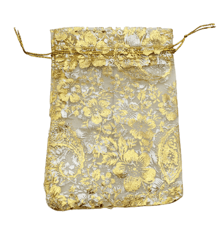 16x20 CM | Printed Organza Potli Bags | Pack of 40 | Gold Colour | Candy Bag - Bakeyy.com - India - 16x20 CM | Printed Organza Potli Bags | Pack of 40 | Gold Colour | Candy Bag - Default Title