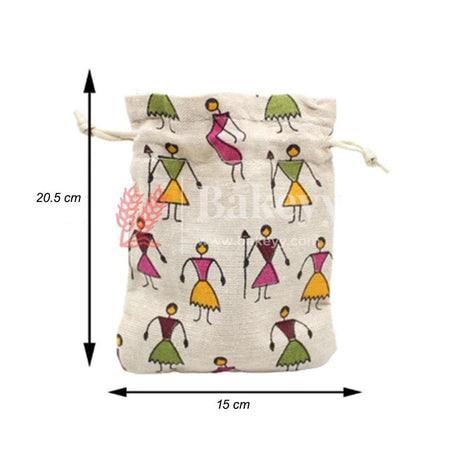 16x20 CM | Original Printed | Printed Potli Jute Bag (Mixed Designs) | Gift Return Gifts Bags | Drawstring Bags | Pack Of 10 - Bakeyy.com - India - 16x20 CM | Original Printed | Printed Potli Jute Bag (Mixed Designs) | Gift Return Gifts Bags | Drawstring Bags | Pack Of 10 - Default Title