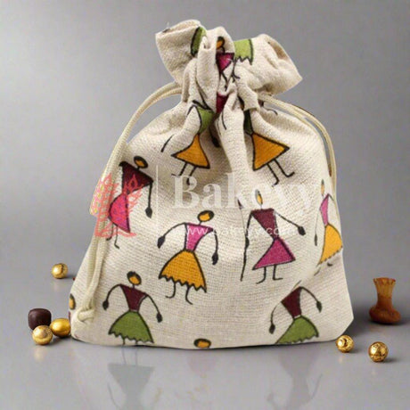 22x31 CM | Original Printed | Printed Potli Jute Bag (Mixed Designs) | Gift Return Gifts Bags | Drawstring Bags | Pack Of 10 - Bakeyy.com - India - 22x31 CM | Original Printed | Printed Potli Jute Bag (Mixed Designs) | Gift Return Gifts Bags | Drawstring Bags | Pack Of 10 - Default Title