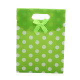 6x8 Inch Pvc Bag Polka Dot With Bow | Medium | Green Colour | Pack of 10 - Bakeyy.com - India - 6x8 Inch Pvc Bag Polka Dot With Bow | Medium | Green Colour | Pack of 10 - Default Title