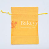 16x20 CM | Yellow | Jute Potli Window Bag | Gift Return Gifts Bags | Drawstring Bags - Bakeyy.com - India - 16x20 CM | Yellow | Jute Potli Window Bag | Gift Return Gifts Bags | Drawstring Bags - Pack Of 10 / 5303 / 6x8 Inch