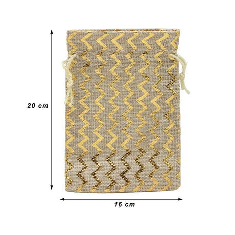 16x20 CM | Original Printed | Printed Potli Jute Bag | Gift Return Gifts Bags | Drawstring Bags | Pack Of 10 - Bakeyy.com - India - 16x20 CM | Original Printed | Printed Potli Jute Bag | Gift Return Gifts Bags | Drawstring Bags | Pack Of 10 - Default Title