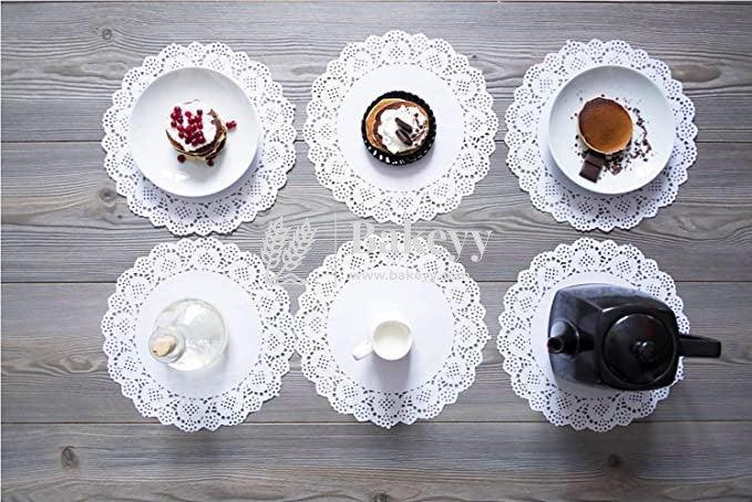 7.5 Inch Doilies Paper | Pack Of 100 | Round Decorative Paper Placemats for Desert | Tableware Decoration | Lace Doilys - Bakeyy.com - India - 7.5 Inch Doilies Paper | Pack Of 100 | Round Decorative Paper Placemats for Desert | Tableware Decoration | Lace Doilys - Default Title