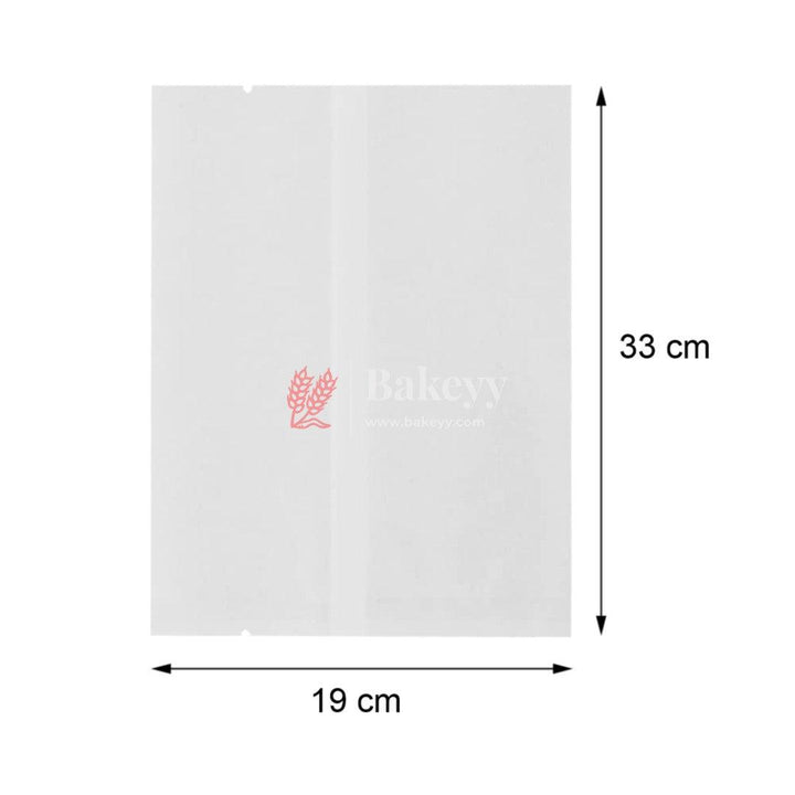 7.5x13 inch | Transparent Glassine Bags | Flat Bakery Sleeves | Cookie Paper Bags (White) | Pack of 50 - Bakeyy.com