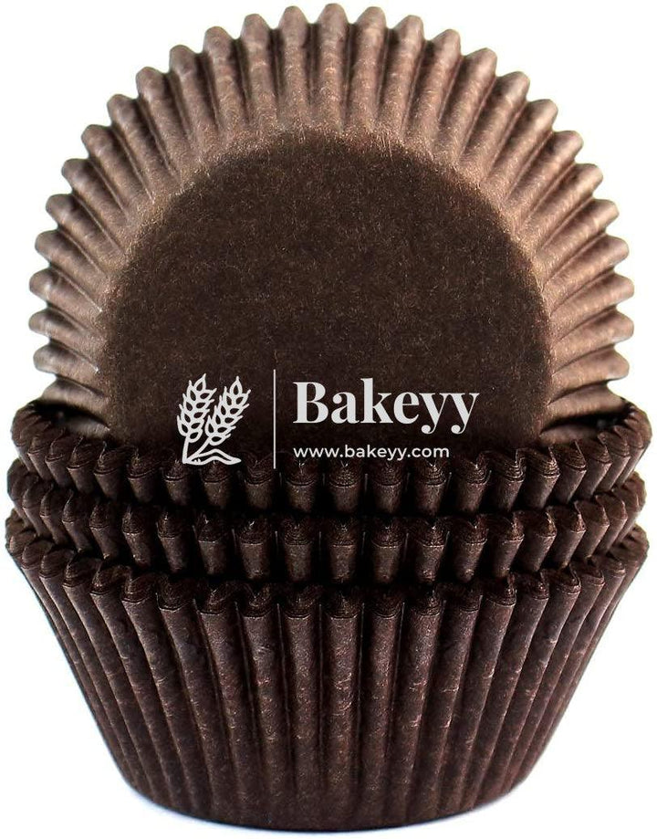 7 CM Brown Colour Cupcake Liners | 250 pcs | Baking Cup - Bakeyy.com