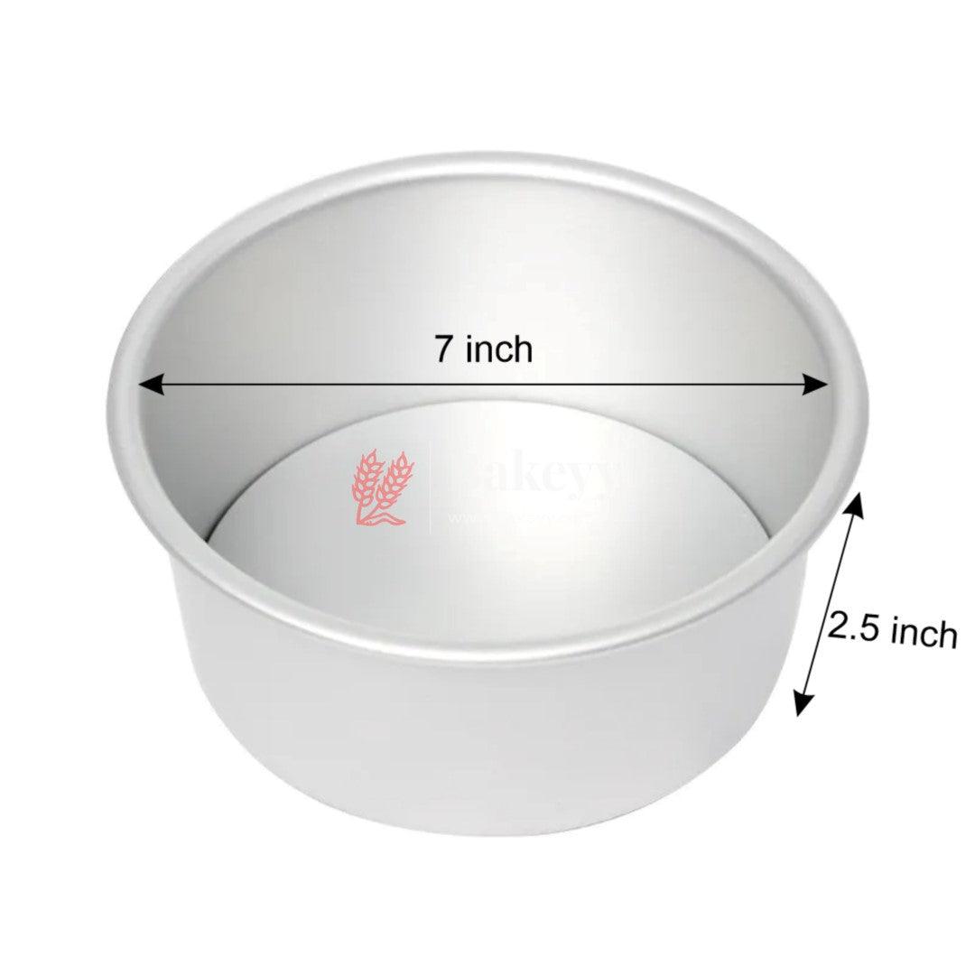 7 inch Aluminum Round Loose Bottom cake Tin Pan - Bakeyy.com - India - 7 inch Aluminum Round Loose Bottom cake Tin Pan - Default Title