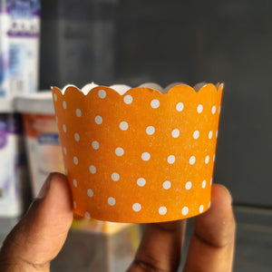 5 Cm | Polka Dot Mix Design | Muffin Cups | Scalloped Paper Design | Pack of 50