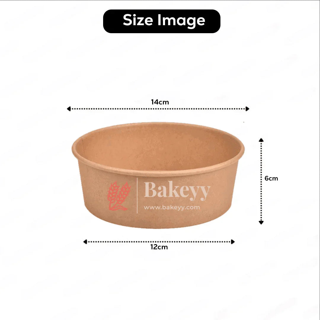 750ml | Kraft Paper Tub Container With PET Lid | Eco-Friendly Food Containers | Pack of 50