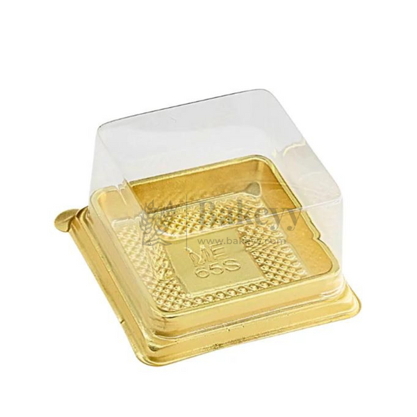 Individual Cupcakes And Pastry Container | Square Moon Cake Holder | Pack Of 10 | Large | C586