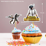 6pcs PUBG theme Birthday Cake Topper| Cupcake Toppers| Bday Decorations Items - Bakeyy.com - India - 6pcs PUBG theme Birthday Cake Topper| Cupcake Toppers| Bday Decorations Items - Default Title