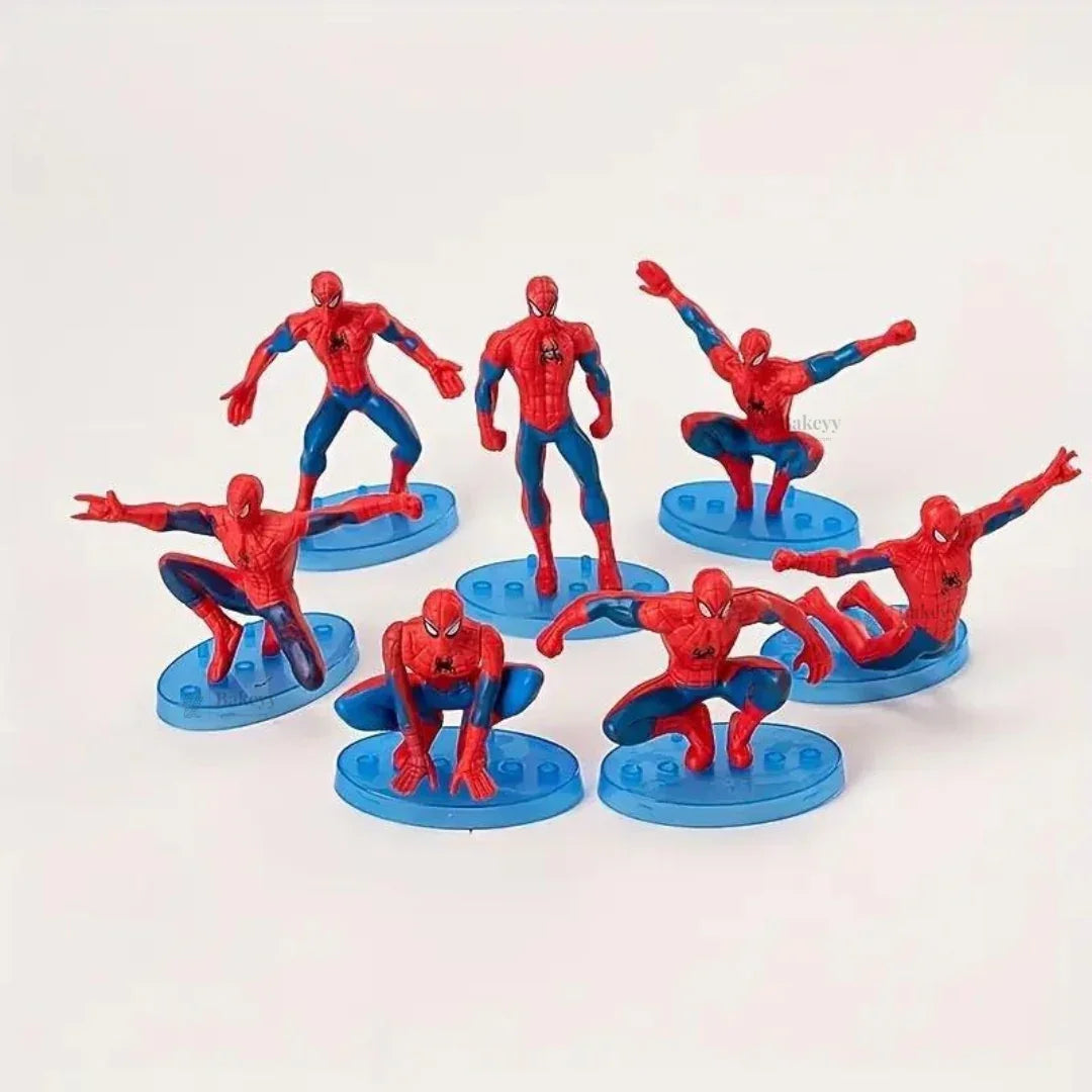7PcSpidermanCakeTopperSet_5 - Bakeyy.com
