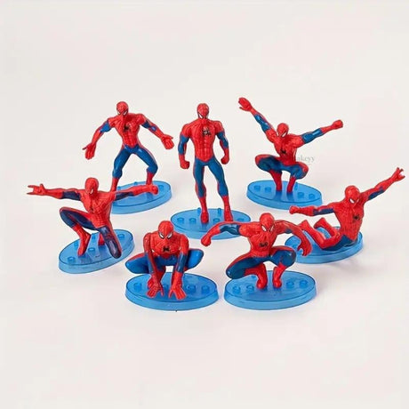 7 Pc Spiderman Cake Topper Set | Action Pose Figures | 2 Sizes Available | Pack of 1