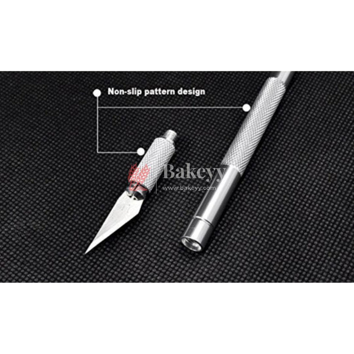 The Stainless Steel Detailing Knife | Fondant Chocolate Carving Tool | Mixed Colors - Bakeyy.com