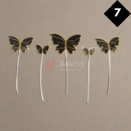 10 pcs shiny butterfly Birthday Cake Topper| decoration Toppers| Bday Decorations Items | - Bakeyy.com - India - 10 pcs shiny butterfly Birthday Cake Topper| decoration Toppers| Bday Decorations Items | - Color 7