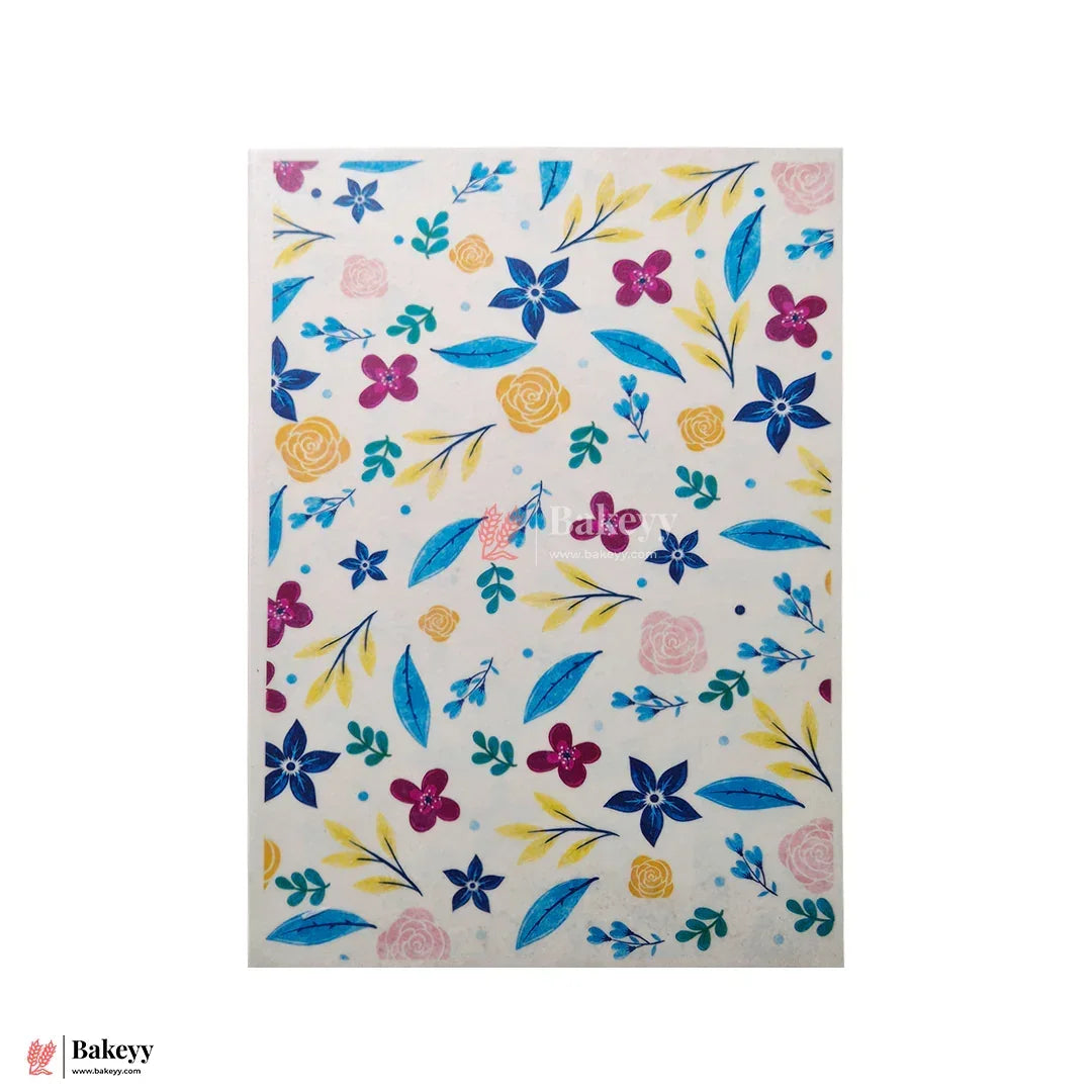 Colorful Edible Wafer Sheet – Vibrant Spring Floral Design | Pack Of 1 - Bakeyy.com - India - Colorful Edible Wafer Sheet – Vibrant Spring Floral Design | Pack Of 1 - Default Title