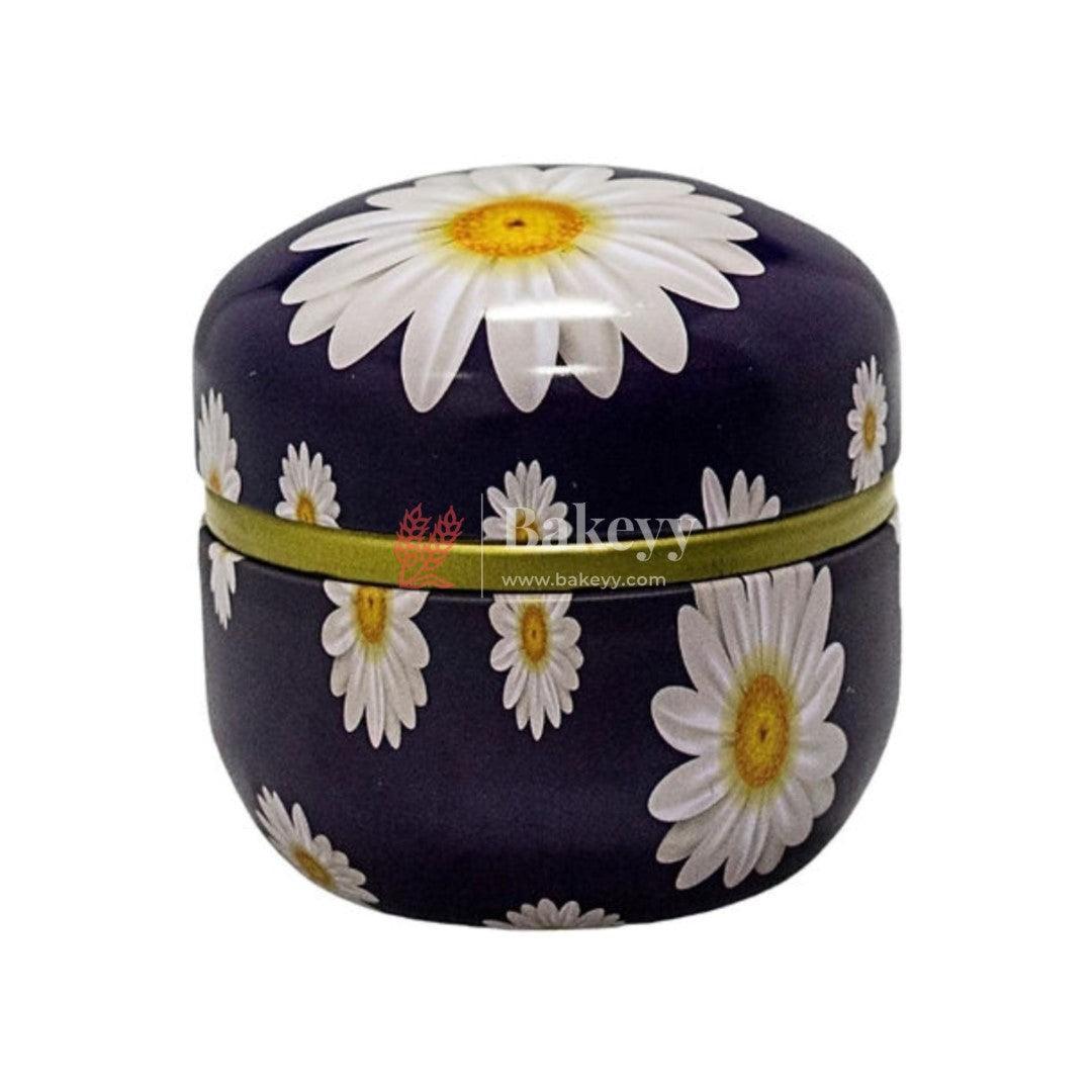 Floral Empty Candle Tin Candle Round Shaped Decorative Boxes | Candle Tin Box | Pack of 5 | - Bakeyy.com - India - Floral Empty Candle Tin Candle Round Shaped Decorative Boxes | Candle Tin Box | Pack of 5 | - Default Title