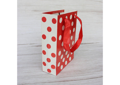 Paper Bag Polka Dot Red Colour | Pack of 10 - Bakeyy.com - India - Paper Bag Polka Dot Red Colour | Pack of 10 - Default Title