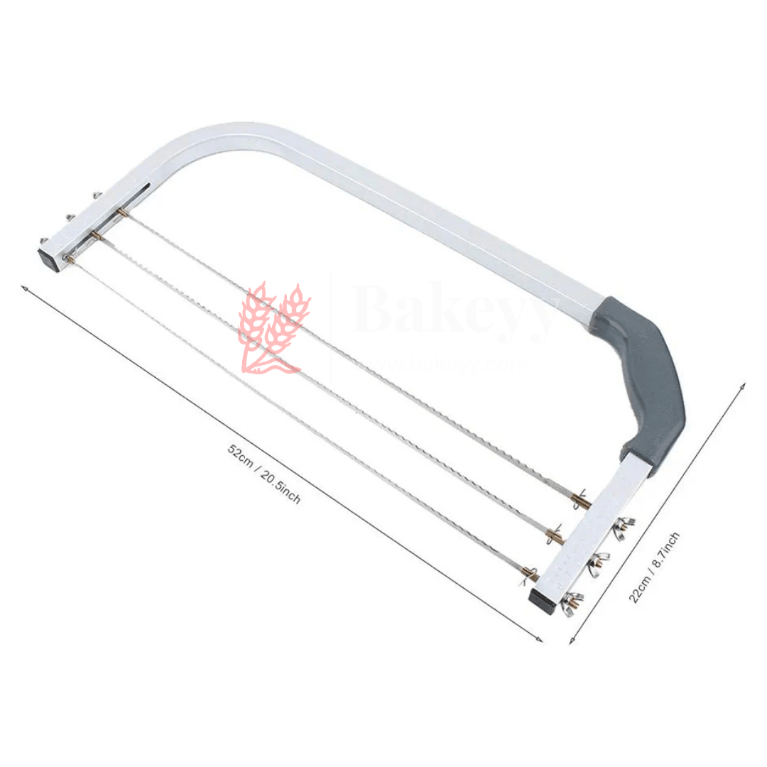 3 Blades Cake Slicer Cutter & Levelling Adjustable Wire Saw Blade Cake Multi Layer Device Baking Tools - Bakeyy.com - India - 3 Blades Cake Slicer Cutter & Levelling Adjustable Wire Saw Blade Cake Multi Layer Device Baking Tools - Default Title