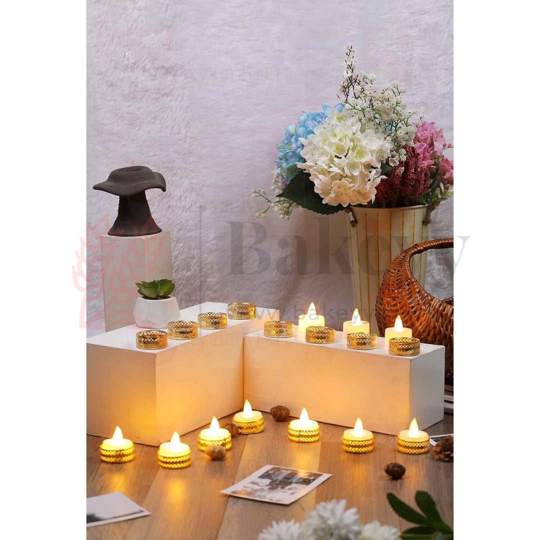 Tea Light Candle Holder| Decorative Diya Stand| Katori Candle Holder| Pack of 12