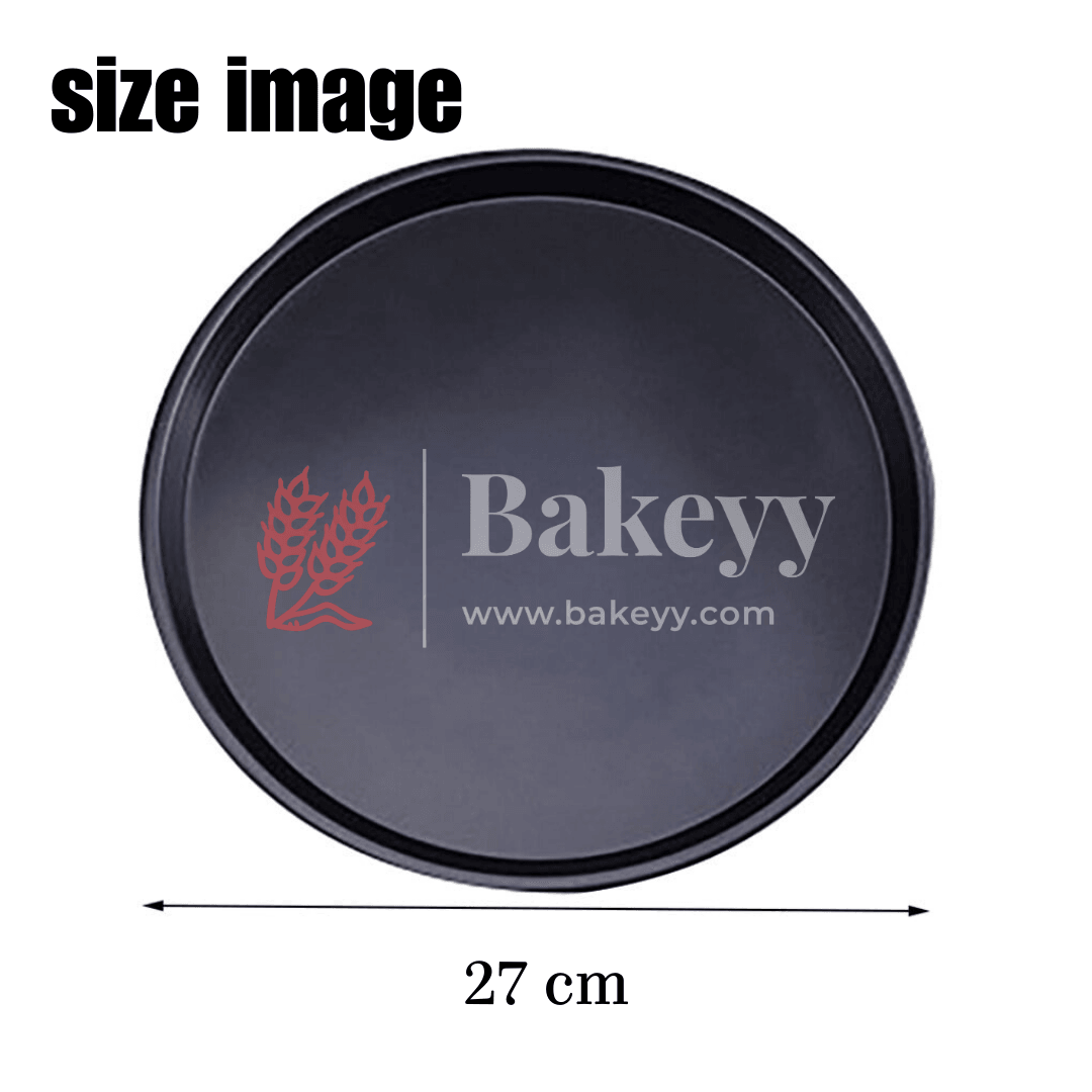 Premium Non-Stick Pizza Baking Tray || Round Carbon Steel Pizza Pan for Perfect Crusts || - Bakeyy.com - India - Premium Non-Stick Pizza Baking Tray || Round Carbon Steel Pizza Pan for Perfect Crusts || - Medium