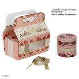 17.5x19x9cm | Luxury Floral Gift Box with Golden Ribbon & Transparent Window With 2 Tins | Pack of 10