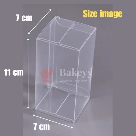 8x8x12 cm || PVC Transparent Foldable Plastic Gift Boxes || Pack of 10 || Perfect for Gifts, Party Favors, and Event Displays|| - Bakeyy.com - India - {{ variant.name }}