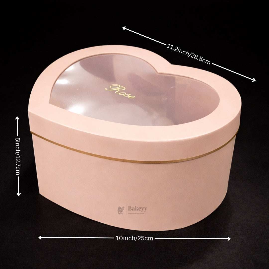 Heart Shape Transparent Lid Gift Box | Premium Hamper Packaging | Different color | Pack of 1