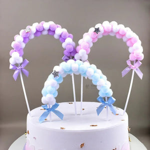7_inch_Pom_Pom_Cake_Topper_Arch_for_Birthday_Baby_Shower_Pastel_Cake_Decoration_Pack_of_1 - Bakeyy.com