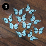 10 Pcs Butterfly Decoration Topper | 3D Butterfly Party Decorations - Bakeyy.com - India - 10 Pcs Butterfly Decoration Topper | 3D Butterfly Party Decorations - Design 3 Blue