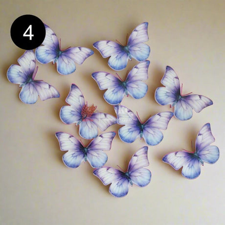 10 Pcs Butterfly Decoration Topper | 3D Butterfly Party Decorations - Bakeyy.com - India - 10 Pcs Butterfly Decoration Topper | 3D Butterfly Party Decorations - Design 4