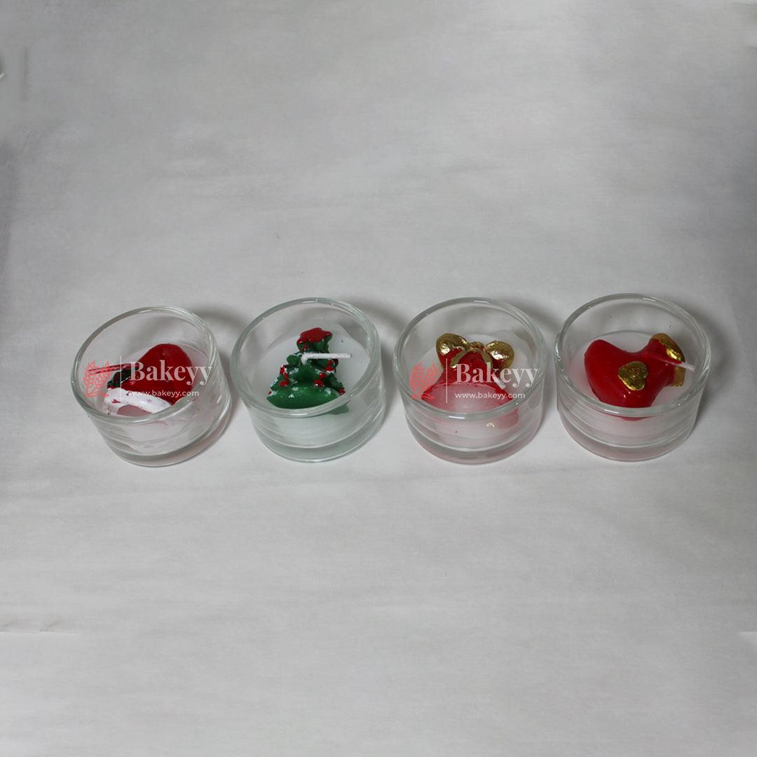 Christmas Decorative Tealight Candle Set | Pack of 12 | Festive Glass Candles for Christmas - Bakeyy.com - India - Christmas Decorative Tealight Candle Set | Pack of 12 | Festive Glass Candles for Christmas - Default Title