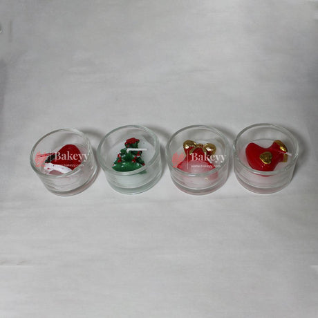 Christmas Decorative Tealight Candle Set | Pack of 12 | Festive Glass Candles for Christmas - Bakeyy.com - India - Christmas Decorative Tealight Candle Set | Pack of 12 | Festive Glass Candles for Christmas - Default Title