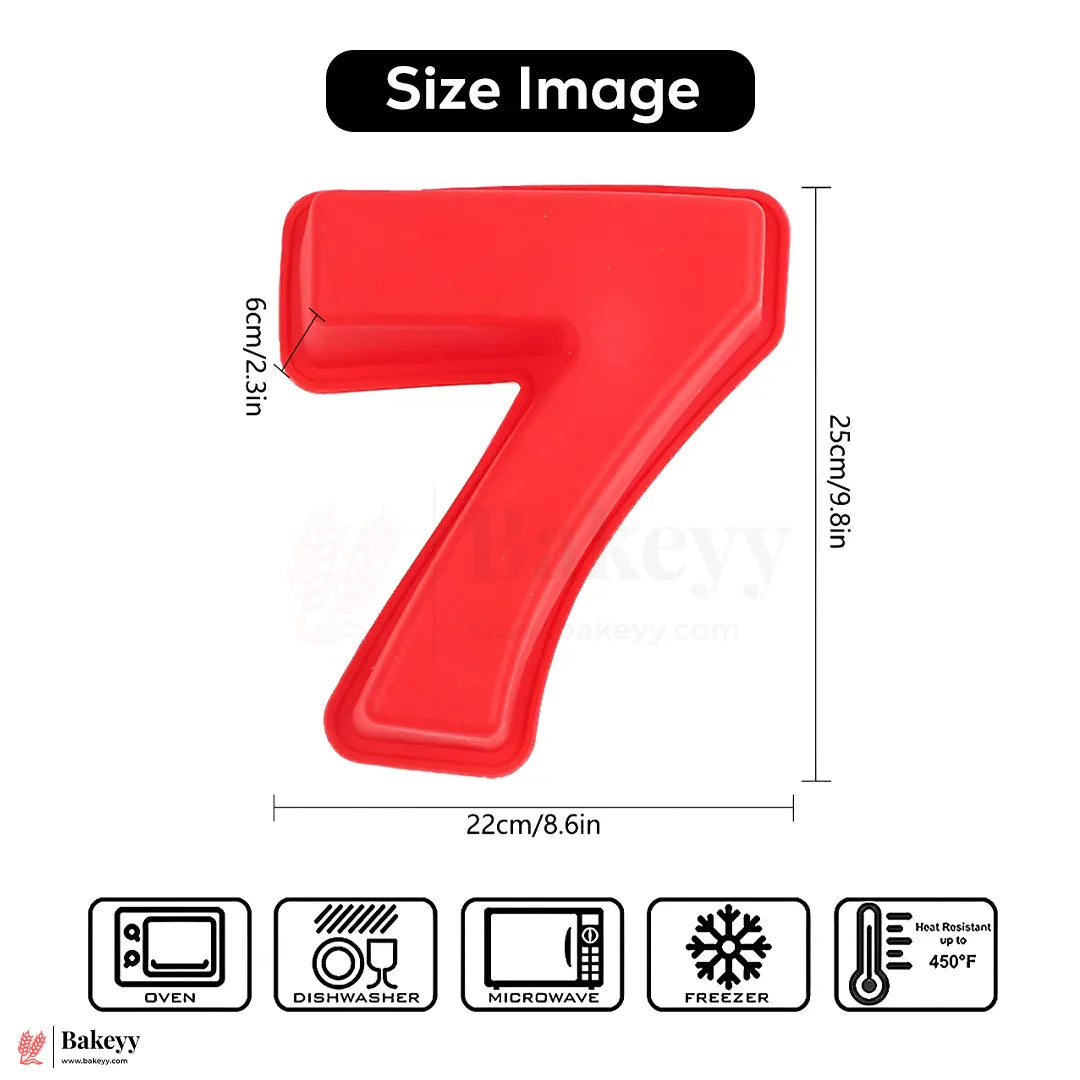 Silicone Number 7 Cake Mold – Non-Stick, Heat Resistant, Multipurpose Baking Mould  (Pack Of 1)