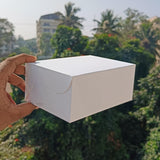 7x5x3 Inch White ITC Back Cake Box | Food-Grade Premium Bakery Packaging Box | Pack of 25