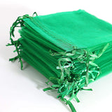 18x24 CM | Organza Potli Bags | Green Colour | Candy Bag | - Bakeyy.com - India - 18x24 CM | Organza Potli Bags | Green Colour | Candy Bag | - Pack Of 50 / 18x24 cm / 7x9 in / Green