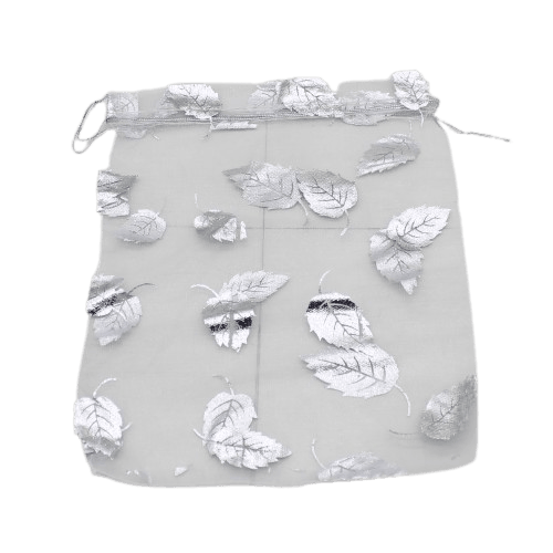 7x9 Inch | Printed Organza Potli Bags | Pack of 40 | White Colour | Candy Bag - Bakeyy.com